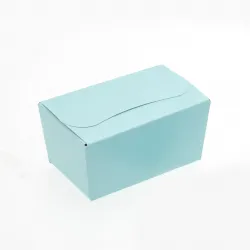 250g Fold Flat Ballotin; Pastel Turquoise